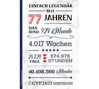Notizbuch Geburtstag 77 Jahre: Notizheft A5 liniert Geburtstag Geschenk zum 77. Buch für Notizen Geschenkidee für Männer cooles Geburtstagsgeschenk für 77 Jährige HAPPY BIRTHDAY siebenundsiebzig