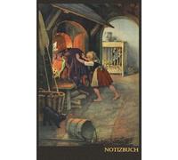 Notizbuch: Hänsel und Gretel, old fashion / klassisches Motiv & Design - 100 Seiten/ 14,5 x 19cm/ liniert/ 90g m2/ cremeweißes Papier