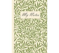 Notizbuch Hardcover mit William Morris Vintage Design "Willow" (1874): Edles Journal mit klassischem mit klassischem Arts-and-Crafts-Muster in Grün | Ideal für Schule, Studium, Büro & Tagebuch