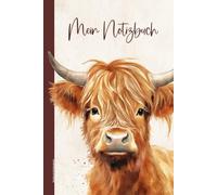 Notizbuch Hochlandrind: Geschenk mit Kuh das Kuhmotiv Hochlandrind Kalb für Kuhliebhaber und Kuhfans schönes Kuh Design auf A5 Buch liniert ein Schreibbuch für Notizen zu Highland Cow und Kühe