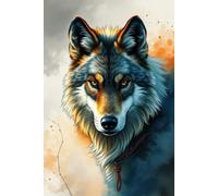 Notizbuch mit einem majestätischen Wolfs-Motiv: Entdecke deine wilde Seite mit diesem beeindruckenden Wolfs-Notizbuch - Format: Ca. 6 x 9 Zoll ... A5) - Seiten: 150 linierte Seiten - Softcover