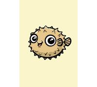 Notizbuch: Niedlicher Kugelfische Notizbuch | 6x9 Zoll DIN A5 | 100 Seiten liniert | Aquarium Notizheft | Fische Tagebuch | Fisch Schreibheft | Igelfisch Geschenk