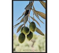 Notizbuch Olivenzweig, Buch: Das perfekte Geschenk für Oliven Liebhaber & Natur Fans, schönes Olivenmotiv: Tagebuch, Journal, Taschenbuch, Kalender, ... Softcover, Bild, Olivenzweig, Olivenbaum,A5,