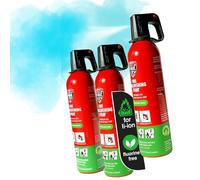 notlok Safety Work - 3X 750g extintor para Incendios eléctricos | extintor Spray A F + baterías de Litio y baterías de Coche | extintor de Grasa, extintor hogar, extintor Coche extintor Espuma