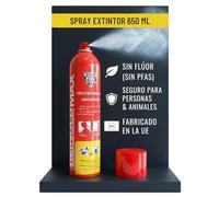 notlok Safety Work - Mini Extintor Casa 650ml sin Flúor | Seguro para la Piel | Clases A, F, E hasta 1000V | Extintores, Fire Extinguisher Home, Extintor Coche, Barco, Apartamento