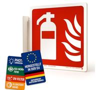 notlok Safety Work - Señal de extintor [ 15 x 15 cm ] | Fotoluminiscente, Bilateral, Basculante, Semáforo - Señal | DIN ISO 7010 | Señales de seguridad, Extintores de incendios