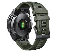 NotoCity 22mm Quick-Fit Correa para Garmin Fenix 5/Fenix 5 Plus/Fenix 6/Fenix 6 Pro/Fenix 7, Correa de Repuesto de Silicona Suave para Garmin Forerunner 935 Banda 945/Approach S60/S62,Verde militar