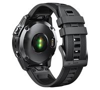 NotoCity 22mm Quick-Fit Correa para Garmin Fenix 5/Fenix 5 Plus/Fenix 6/Fenix 6 Pro/Fenix 7, Correa de Repuesto de Silicona Suave para Garmin Forerunner 935 Banda 945/Approach S60/S62,Negro