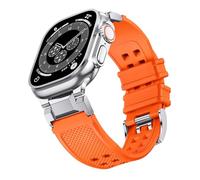 NotoCity Apple Watch Ultra 2/Ultra 49mm Correa Compatible con Series 10/9/8/7/6/5/4/SE/SE2 46mm 45mm 44mm, Silicona para Series 3/2/1 42mm (Naranja)
