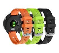 NotoCity Compatible con Forerunner 245/245 Music Band 20mm Reemplazo de Correa para Vivoactive 3 Music/Vívomove HR/Forerunner 645 Music Pulsera de Silicona(Negro, naranja, verde)