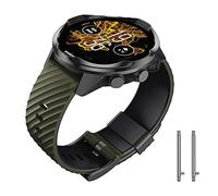 NotoCity Compatible Suunto 7 Correa Soft Silicone Watch Correa para Suunto 7 Reemplazo Watch Correa Sports para Hombres Mujeres(negro verde militar