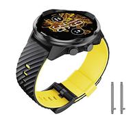 NotoCity Compatible Suunto 7 Correa Soft Silicone Watch Correa para Suunto 7 Reemplazo Watch Correa Sports para Hombres Mujeres(amarillo negro