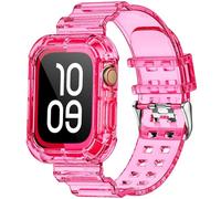 NotoCity Correa Compatible con Apple Watch SE, para Apple Watch Serie 8/7/6/5/4/3/2/1 42mm 44mm 45mm Correa de Repuesto con Funda, Creativa,Transparente (Rojo)