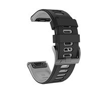 NotoCity Correa Compatible con Fenix 6s Easy Fit 20 mm Pulsera de Silicona para Fenix 6s/Fenix 6s Pro/Fenix 5s/Fenix 5s Plus (Gris-Negro)