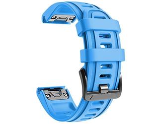 NotoCity Correa Compatible con Fenix 6s Easy Fit 20 mm Pulsera de Silicona para Fenix 6s/Fenix 6s Pro/Fenix 5s/Fenix 5s Plus/Fenix 7S/Fenix 7S Pro/Fenix 8 43mm (Azul)