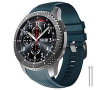 NotoCity Correa Compatible con Samsung Gear S3 Classic/Frontier/Galaxy Watch 46mm, Correa de Reloj de Silicona Suave Compatible con Gear S3 Classic/ S3 Frontier/Galaxy 46mm (Slate)