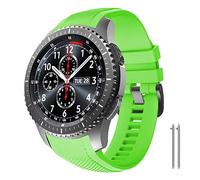NotoCity Correa Compatible con Samsung Gear S3 Classic/Frontier/Galaxy Watch 46mm, Correa de Reloj de Silicona Suave Compatible con Gear S3 Classic/ S3 Frontier/Galaxy 46mm,Verde