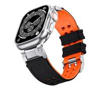 NotoCity Correa para Apple Watch Ultra 2/Ultra 49 mm, correa para Apple Watch Series 10/9/8/7/6/5/4/SE/SE2 46 mm 45 mm 44 mm, correas deportivas de silicona para iWatch Series 3/2/1 42 mm (negro +