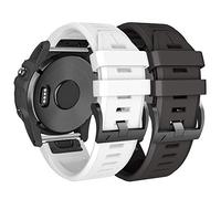 NotoCity Correa para Garmin Fenix 6 pro/6/7/5, Quickfit 22mm para Garmin Fenix 7 pro/5 plus/8/8 Pro 47mm, Forerunner 935/945/955/965, Silicona Correas para Epix Gen 2(Negro+Blanco)