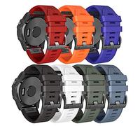 NotoCity Correa para Garmin Fenix 6 pro/6/7/5, Quickfit 22mm para Garmin Fenix 7 pro/5 plus/8/8 Pro 47mm, Forerunner 935/945/955/965, Silicona Correas para Epix Gen 2(7 unidades)