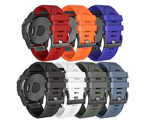NotoCity Correa para Garmin Fenix 6 pro/6/7/5, Quickfit 22mm para Garmin Fenix 7 pro/5 plus/8/8 Pro 47mm, Forerunner 935/945/955/965, Silicona Correas para Epix Gen 2(7 unidades)
