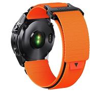 NotoCity Correa para Garmin Fenix 6X/6X Pro, 26mm Nylon para Garmin Fenix 7X/7X Pro/6X/5X/3/3HR, Fenix 8/8 Pro 51mm, Descent MK1/MK 2i/MK 2, D2 Delta PX/Charlie Reemplazo(Naranja)