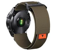 NotoCity Correa para Garmin Fenix 6X/6X Pro, 26mm Nylon para Garmin Fenix 7X/7X Pro/6X/5X/3/3HR, Fenix 8/8 Pro 51mm, Descent MK1/MK 2i/MK 2, D2 Delta PX/Charlie Reemplazo(Verde militar)
