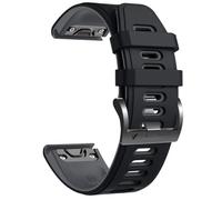 NotoCity Correa para Garmin Fenix 6x/6x pro, Quickfit 26mm para 7x/7x pro/5x/5x plus/3/3HR, Fenix 8/8 pro 51mm, Silicona Correa para Garmin Tactix 8 51mm, Enduro 2/3(Negro/Gris)