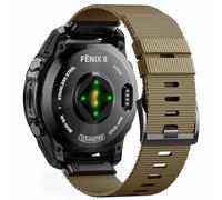NotoCity Correa para Garmin Fenix 6x pro, Quickfit 26mm Correa para Garmin Fenix 5x/6x/7x/5x plus/7x pro/3/3HR, Fenix 8/8 pro 51mm, Nylon Correas para Tactix 8 51mm, Enduro 2/3(Marrón)