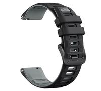 NotoCity Correa para Garmin Forerunner 255/265/Venu 3/Venu 2/Vivoactive 4, 22mm Correa Silicona Reemplazo Pulseras para Huawei Watch GT5/GT4/GT3/GT2 46MM para Hombre Mujer(Negro/Gris)