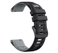NotoCity Correa para Garmin Forerunner 55/245/165, Vivoactive 5/3, 20mm Correa Silicona Reemplazo Pulseras para Garmin Venu SQ/2 Plus, Vivomove 3/HR/Luxe/Style para Hombre Mujer(Negro/Gris)