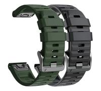 NotoCity Corrra para Garmin Fenix 7/6/5/6 Pro/7 Pro/5 Plus, Quickfit 22mm Correa para Garmin Fenix 8/8 pro 47mm, Forerunner 965/955/935, Nylon Correas para Epix Gen 2, Quatix 7(Negro+Verde militar)