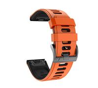 NotoCity Garmin Fenix 6s Correa, Silicona Reemplazo Correa para Garmin Fenix 6s/Fenix 6s Pro/Fenix 5s/Fenix 5s Plus, 20mm Easy-Fit (Naranja-Negro)
