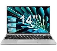 NOTODD Ordenador Portátil Win 11 Pro con 5G WiFi, Portátil 14 Pulgadas 6GB RAM 128GB SSD Expansión SSD 1TB, BT 4.2 3.0 Transmisión Puerto 1920 * 1080 FHD Portatiles Buenos-Plata