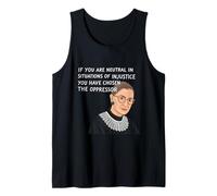Notorio RBG si eres neutral en situaciones de injusticia Camiseta sin Mangas