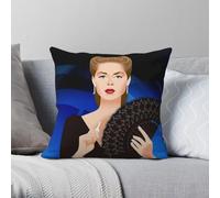 Notorious Ingrid Bergman Alicia - Funda de almohada cuadrada de poliéster y lino, terciopelo, con cremallera, decoración creativa