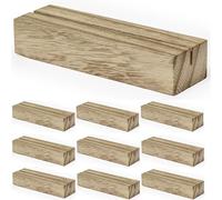 noTrash2003 10 soportes para tarjetas de madera, 10 x 3 x 2 cm, madera maciza, soporte para tarjetas de mesa, soporte para tarjetas de menú, soporte para tarjetas postales, soporte para fotos para
