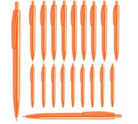 noTrash2003 100 bolígrafos retráctiles Kulis Ballpen instrumentos de escritura de escritura azul como juego mixto de 12 colores preseleccionados siempre con al menos 6 colores (naranja)