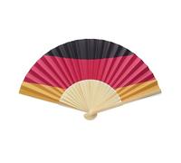 noTrash2003 2 abanicos de bambú con banderas de países con revestimiento de papel, abanicos chinos, abanicos plegables, para vacaciones, fiestas, bodas, decoración (Alemania)