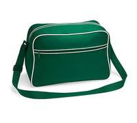 noTrash2003 - Bolsa bandolera (nailon con ribetes, diseño de los años 70) verde oscuro