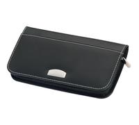 noTrash2003 Organizador de documentos de viaje para hombre y mujer, organizador de viaje familiar, funda de piel regenerada, funda para billetes, dinero, tarjetas de crédito, color negro, cierre de