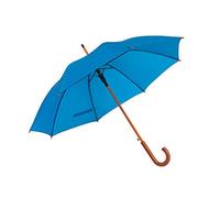 noTrash2003 Paraguas automático de madera, con gancho redondo curvado, mango de madera de 103 cm de diámetro, azul real, 103 cm