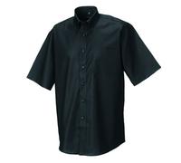 noTrash2003® Z933 - Camisa de manga corta, para hombre, tejido Oxford, hombre, negro, extra-large
