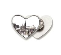 Notre-Dame de in Paris France - Broche de metal con diseño de corazón