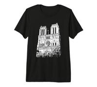 Notre-Dame de París Catedral Vintage France I Love Paris Camiseta Premium