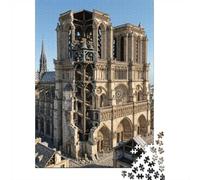 Notre-Dame de ParísRompecabezas DIY 1000 Piezas Cartón Grueso Actividad Cerebral Anzianos, Actividad Indoor, Nonos Y Abuelas 52x38cm/1000pcs