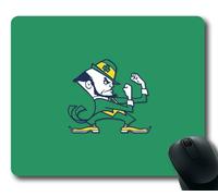 Notre Dame Fighting Irish on Green Rectangle Mouse Pad by eeMuse