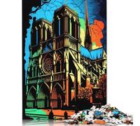 Notre Dame Paris Colors Puzzle Imposible, desafío Para Adultos Entretenimiento Creativo 1000 piezas Obra De Arte De Juego De Para Adultos Y Niños A partir de 12 Años 1000 unidades (75 x 50 cm)