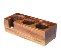 NOTSEK Estación de prensado de madera de nogal de 54 mm, para portafiltros de 51 mm y 54 mm, para cafetera espresso, accesorios baristas
