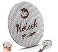 NOTSEK Pantalla de disco de 58 mm, filtro de disco de café con caja de almacenamiento acrílica, reutilizable, 1,7 mm de grosor, 150 μm, pantalla de café espresso de acero inoxidable 316L